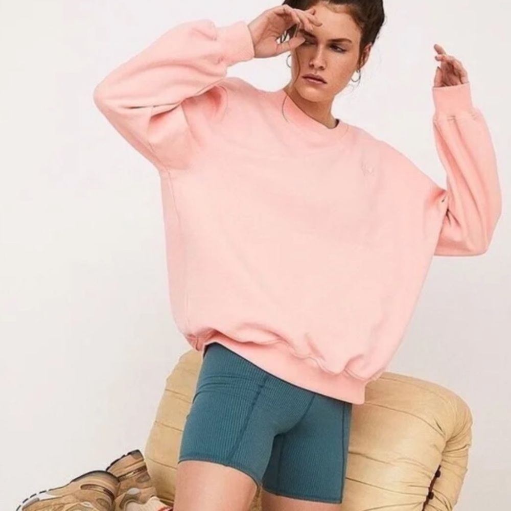 {NWT} For Love & Lemons Alex Logo Embroidered Sweatshirt XS